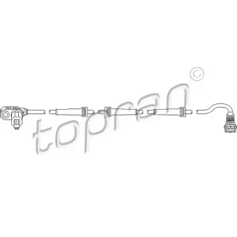 Capteur, vitesse de roue TOPRAN 721 607