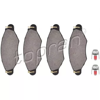 Jeu de 4 plaquettes de frein avant TOPRAN 722 502