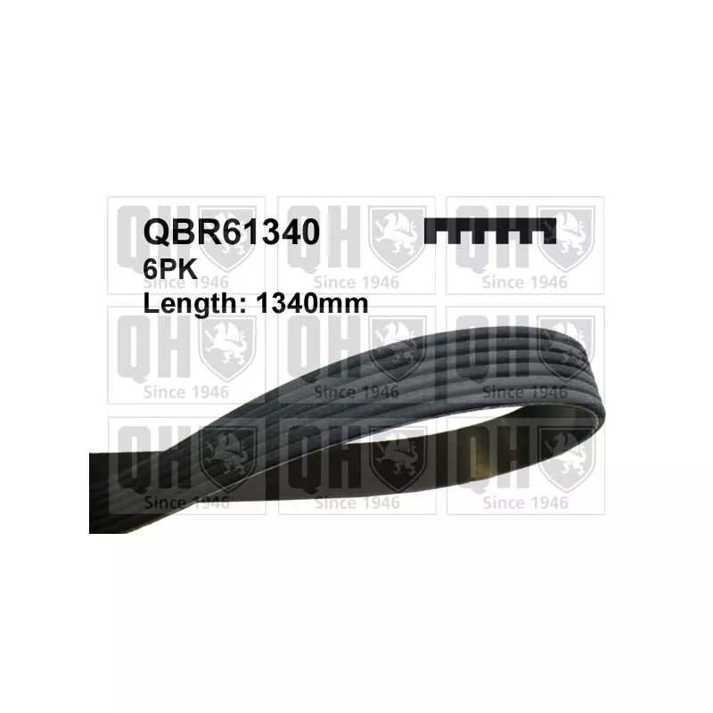 Courroie trapézoïdale à nervures QUINTON HAZELL QBR61340