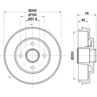 Tambour de frein MINTEX MBD445
