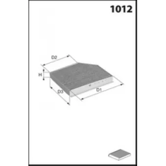 Filtre, air de l'habitacle MECAFILTER EAR7364