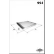 Filtre, air de l'habitacle MECAFILTER EKR7284 - Visuel 2
