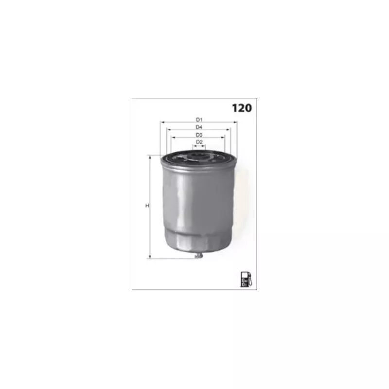 Filtre à carburant MECAFILTER ELG5596