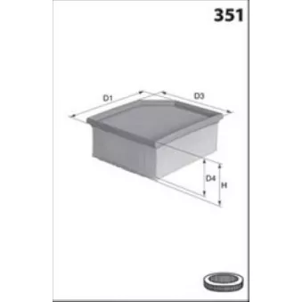 Filtre à air MECAFILTER ELP9653