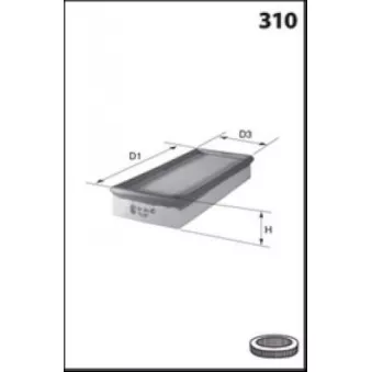 Filtre à air MECAFILTER ELP9678