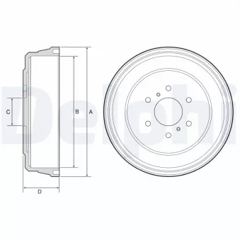 Tambour de frein DELPHI