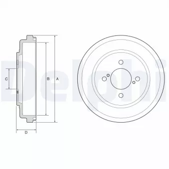 Tambour de frein DELPHI BF643