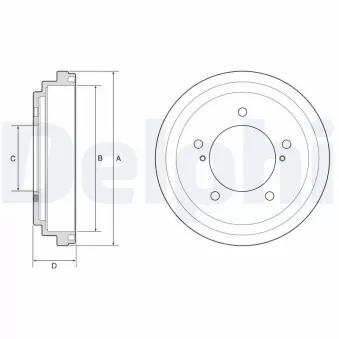 Tambour de frein DELPHI BF647