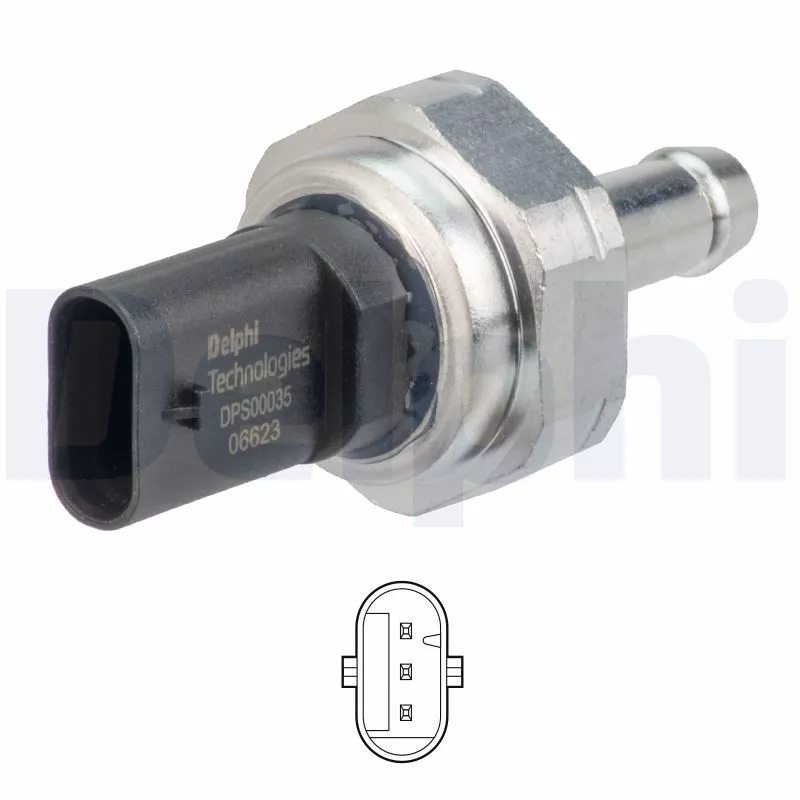 Capteur, pression des gaz échappement DELPHI DPS00035-12B1