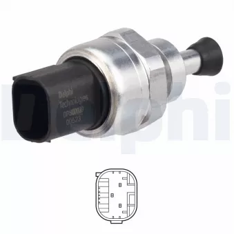 Capteur, pression des gaz échappement DELPHI DPS00039-12B1