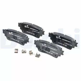 Jeu de 4 plaquettes de frein arrière DELPHI LP3408