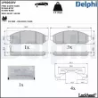 Jeu de 4 plaquettes de frein avant DELPHI LP5002EV - Visuel 1