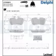 Jeu de 4 plaquettes de frein arrière DELPHI LP5008EV - Visuel 1