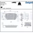 Jeu de 4 plaquettes de frein arrière DELPHI LP5016EV - Visuel 1
