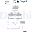 Jeu de 4 plaquettes de frein avant DELPHI LP5019EV - Visuel 1