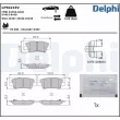 Jeu de 4 plaquettes de frein arrière DELPHI LP5021EV - Visuel 1