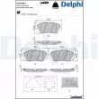 Jeu de 4 plaquettes de frein avant DELPHI LP5044EV - Visuel 1