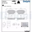 Jeu de 4 plaquettes de frein arrière DELPHI LP5054EV - Visuel 1