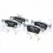 Jeu de 4 plaquettes de frein arrière DELPHI LP5059EV - Visuel 3