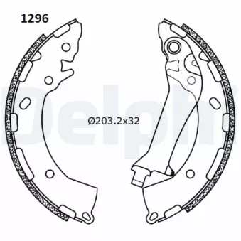 Jeu de mâchoires de frein DELPHI LS2180