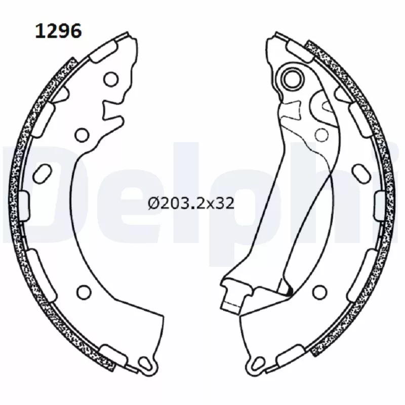 Jeu de mâchoires de frein DELPHI LS2180