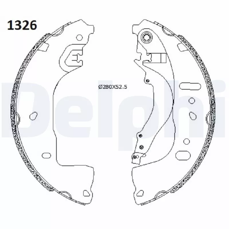 Jeu de mâchoires de frein DELPHI LS2197