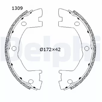 Jeu de mâchoires de frein DELPHI LS2203