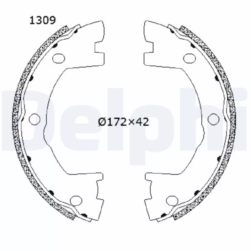 Jeu de mâchoires de frein DELPHI LS2203