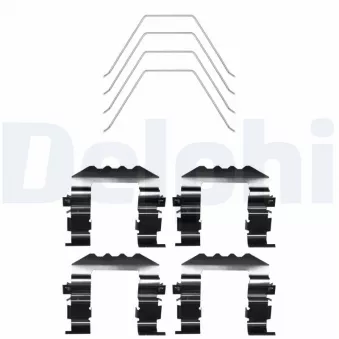 Kit d'accessoires, plaquette de frein à disque DELPHI LX0670