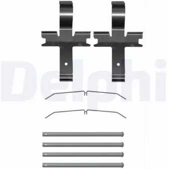 Kit d'accessoires, plaquette de frein à disque DELPHI LX0742