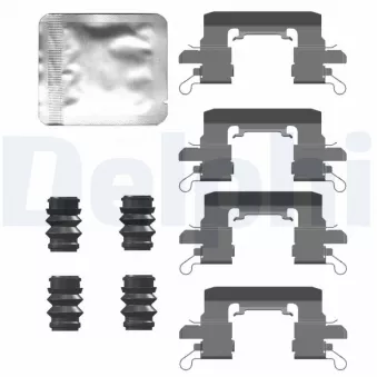 Kit d'accessoires, plaquette de frein à disque DELPHI LX0743