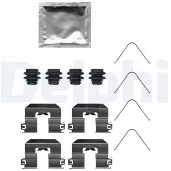 Kit d'accessoires, plaquette de frein à disque DELPHI LX0746
