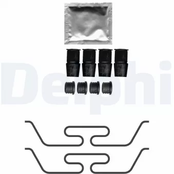 Kit d'accessoires, plaquette de frein à disque DELPHI LX0750