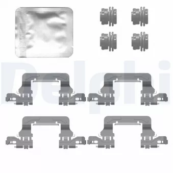 Kit d'accessoires, plaquette de frein à disque DELPHI LX0778