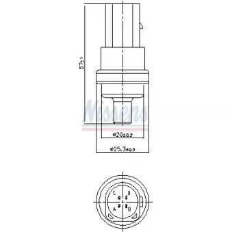 Sonde, température du liquide de refroidissement NISSENS 207009