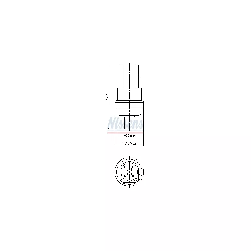Sonde, température du liquide de refroidissement NISSENS 207009
