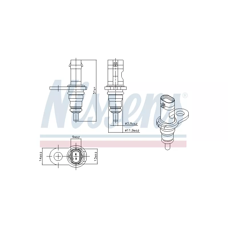 Sonde, température du liquide de refroidissement NISSENS 207067