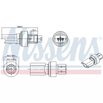 Pressostat, climatisation NISSENS 301136