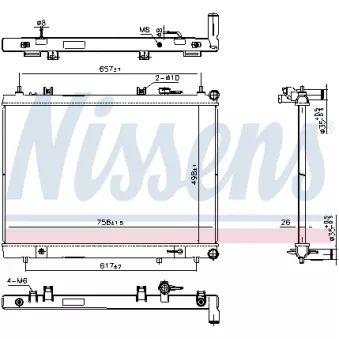 Radiateur, refroidissement du moteur NISSENS 606308