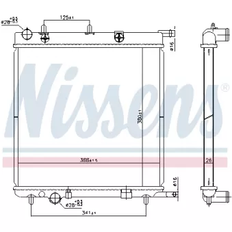 Radiateur, refroidissement du moteur NISSENS 606400