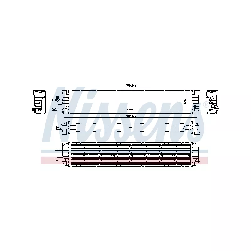 Radiateur, refroidissement du moteur NISSENS 606401