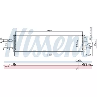 Radiateur, refroidissement du moteur NISSENS 606420