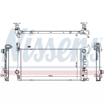 Radiateur, refroidissement du moteur NISSENS 606565