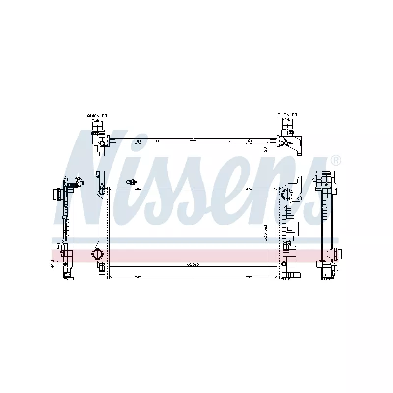 Radiateur, refroidissement du moteur NISSENS 606565