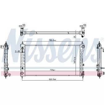 Radiateur, refroidissement du moteur NISSENS 606831
