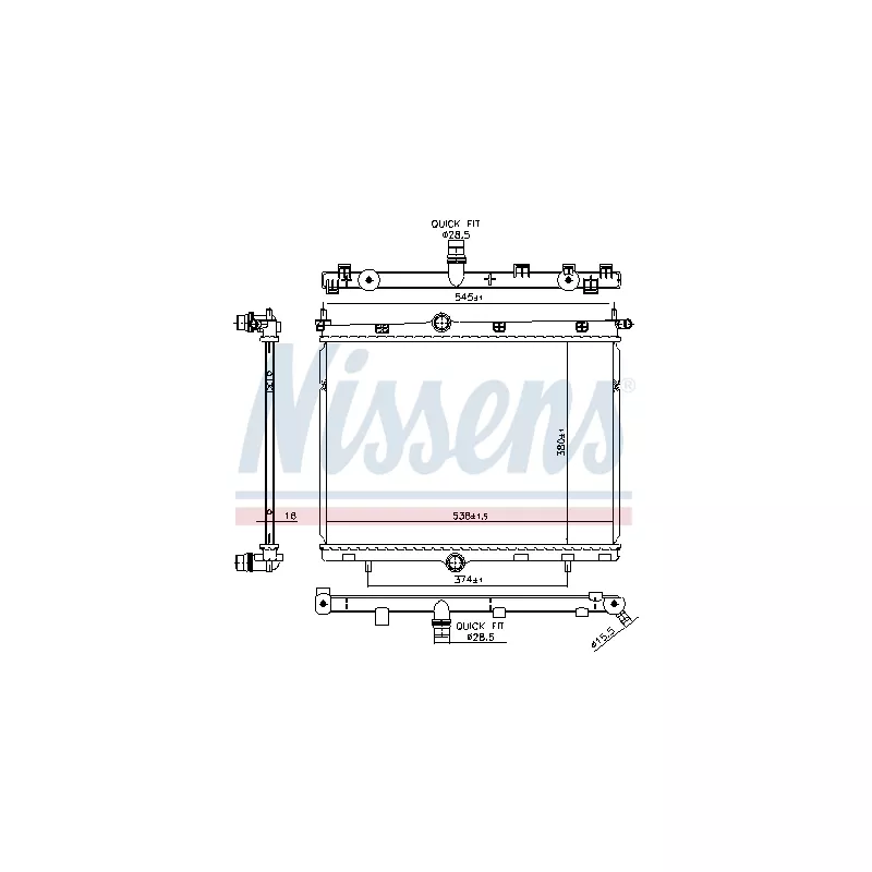 Radiateur, refroidissement du moteur NISSENS 606859