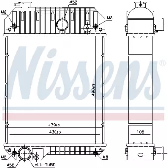 Radiateur, refroidissement du moteur NISSENS 606881