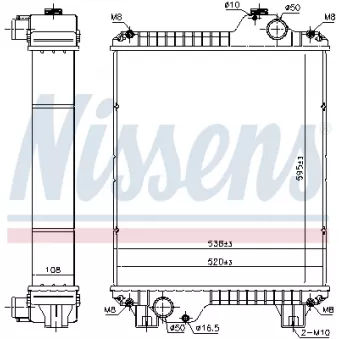 Radiateur, refroidissement du moteur NISSENS 606931