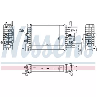Radiateur, refroidissement du moteur NISSENS 607033