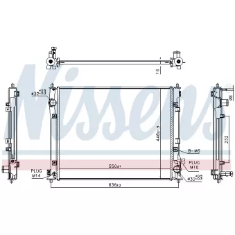Radiateur, refroidissement du moteur NISSENS 686802